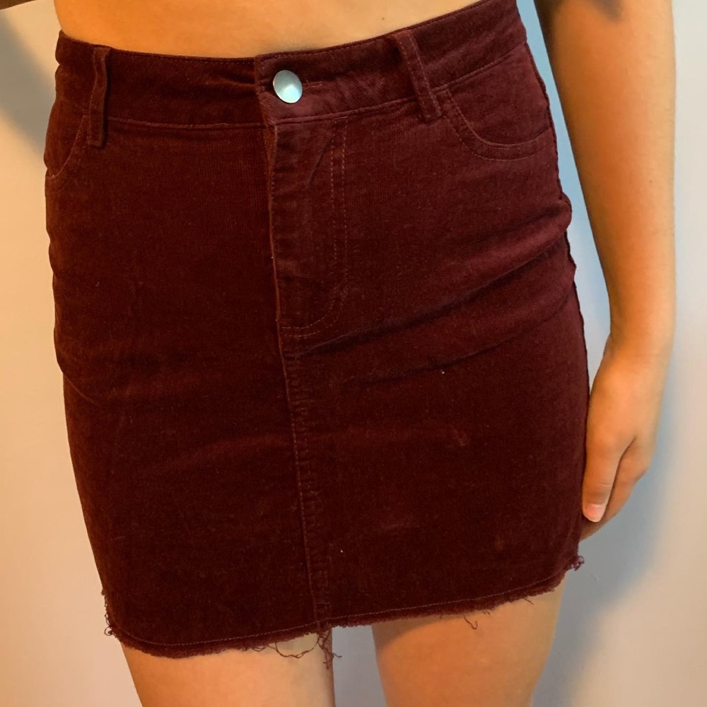 Velvet corduroy skirt